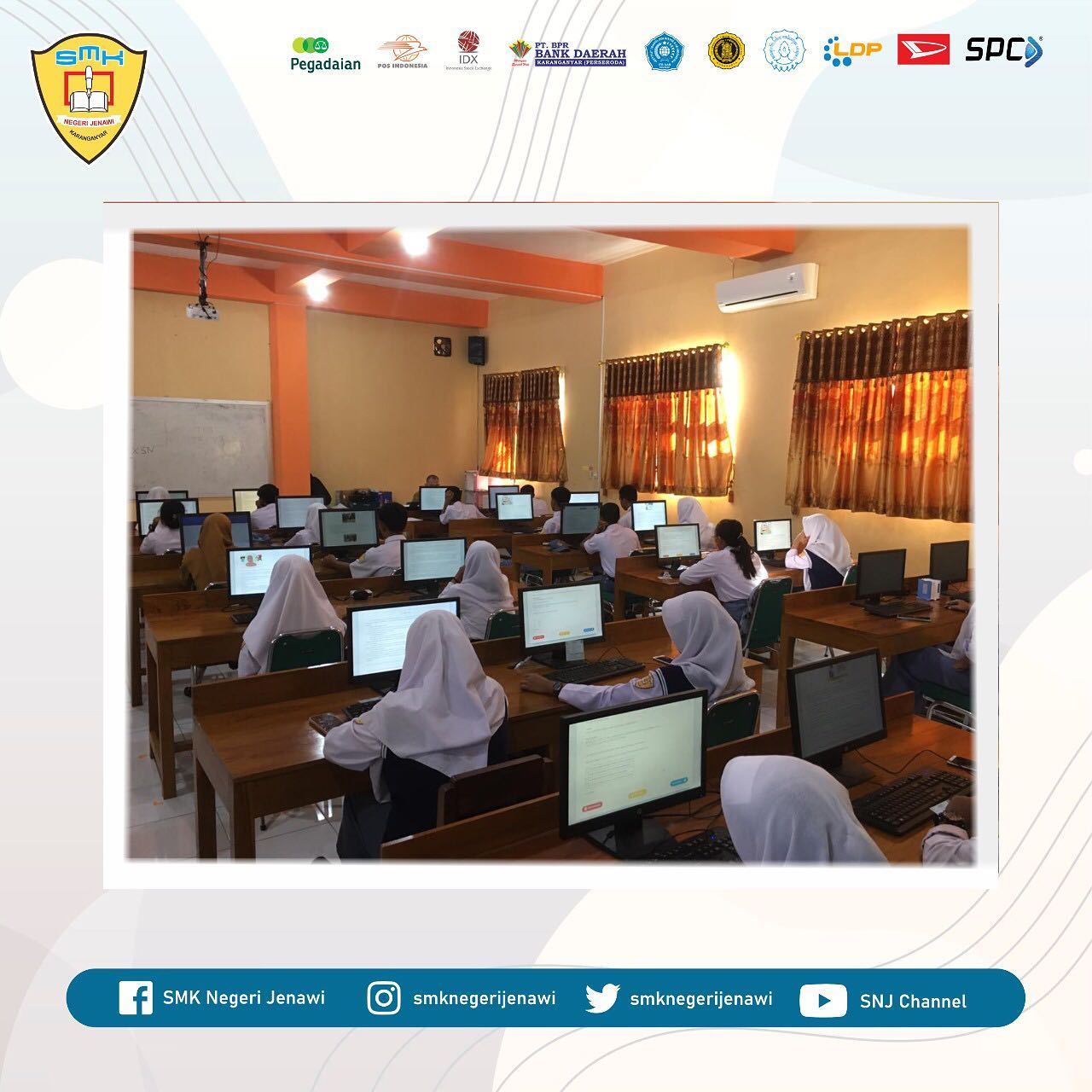 Sebanyak 45 Siswa SMKN Jenawi Antusias Melaksanakan Asesmen Nasional Berbasis Komputer ANBK 2022