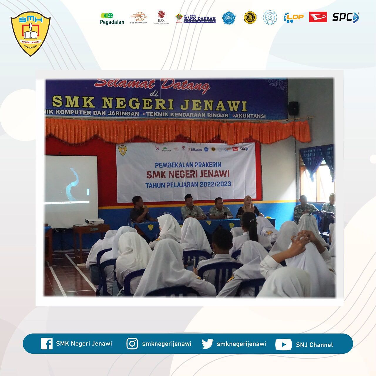 Sejumlah 108 Siswa SMKN Jenawi diberi Pembekalan Prakerin sebelum Pemberangkatan Prakerin Gelombang Pertama