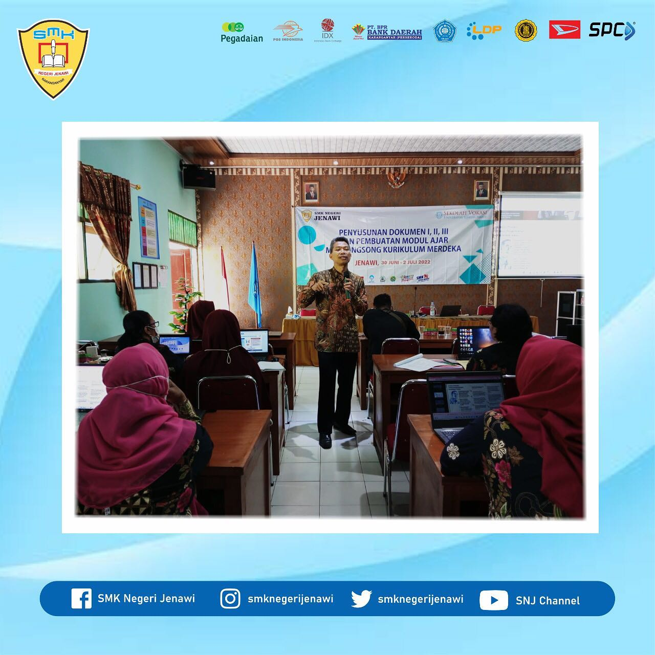 Menyongsong Kurikulum Merdeka SMK Negeri Jenawi Mengadakan In House Training Penyusunan Dokumen I II II dan Pembuatan Modul Ajar