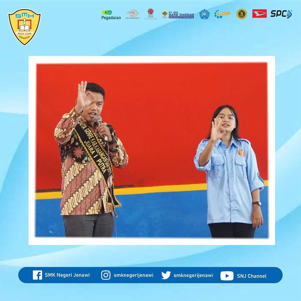 Siapkan Generasi Berencana SMK Negeri Jenawi Mendapatkan Sosialisasi Dari Duta Genre DP3APPKB Kabupaten Karanganyar