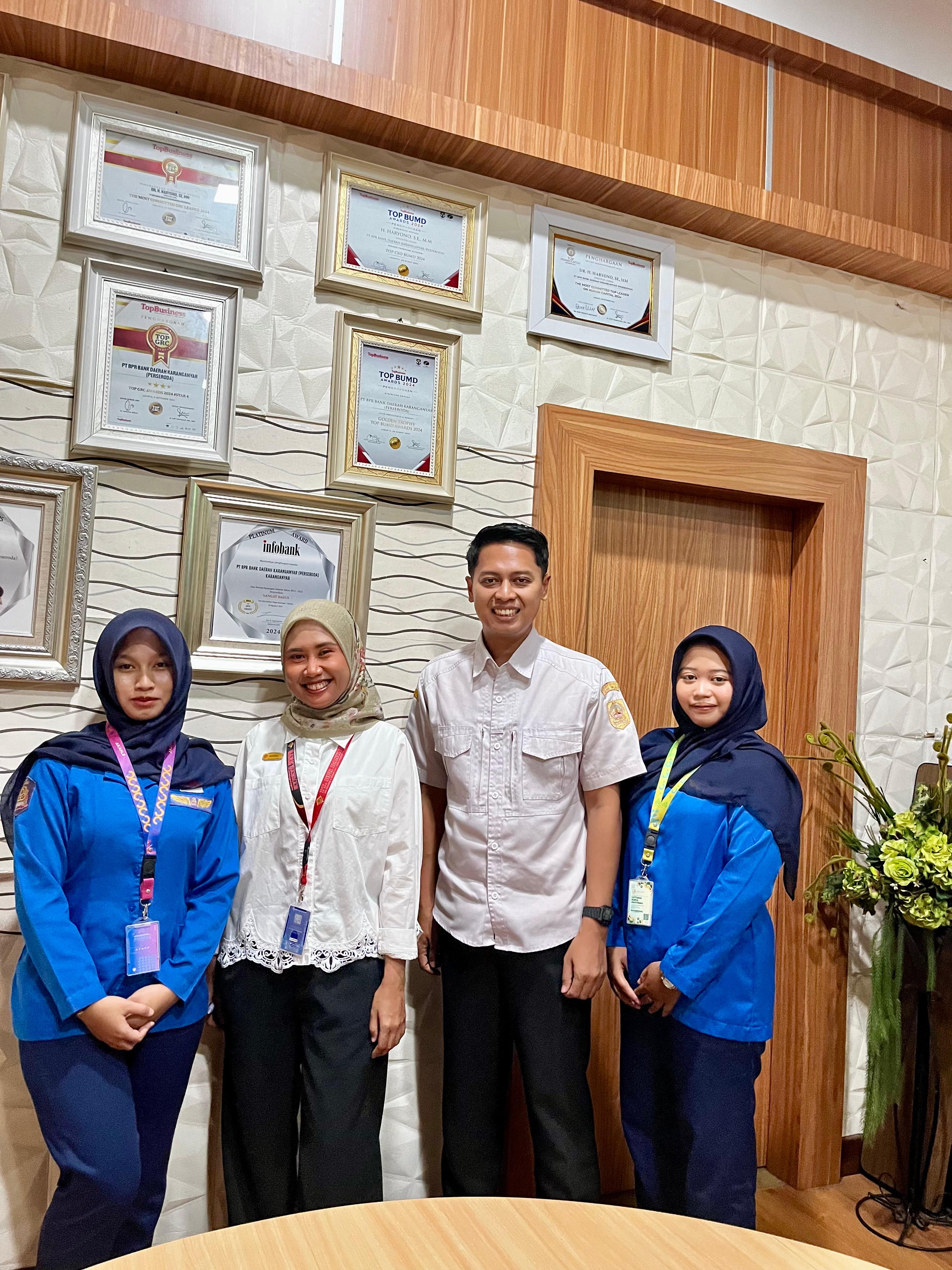 Monitoring PKL SMKN Jenawi di PT BPR Bank Daerah Karanganyar dan Akuntax Surakarta, Pastikan Siswa Siap Menjadi Talenta Profesional