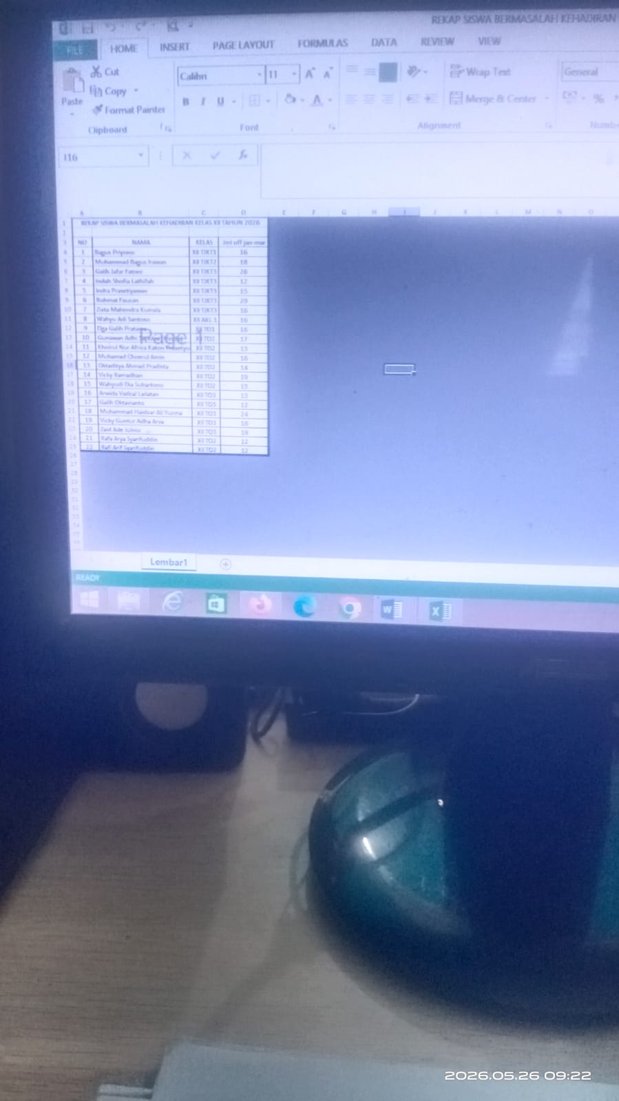 IT dalam EXCEL