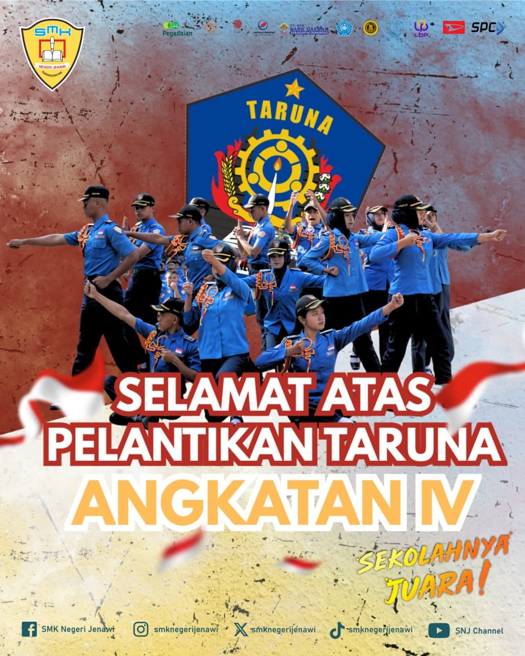 Pelantikan Taruna Angkatan IV SMK Negeri Jenawi Berlangsung Khidmat, Menjadi Awal Langkah Generasi Berkarakter